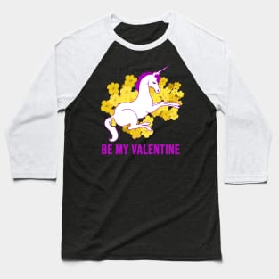 Valentine Unicorn Baseball T-Shirt